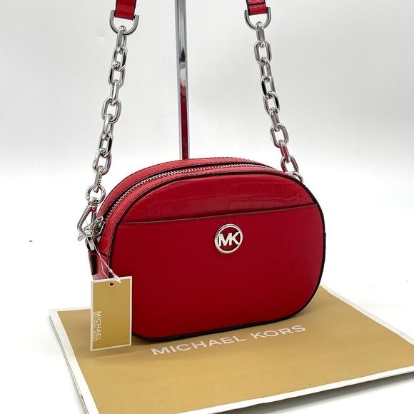 Michael Kors Jet Set Glam Oval Crossbody Bag - Picture 2 of 10